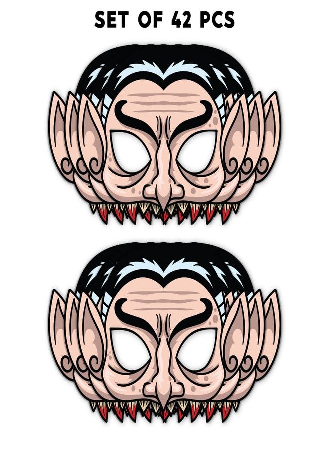 فيستيكو أقنعة عيون فيستيكو® بطابع الهالوين (42 قطعة)، لوازم حفلات الهالوين، هدايا تذكارية للأطفال، مستلزمات حفلات الهالوين، أقنعة عيون دراكولا للأطفال - Image 2